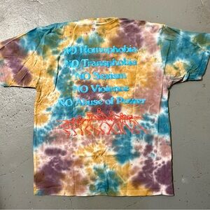 Obey Propaganda Tie Dye Love T-shirt Large with Back Graphic